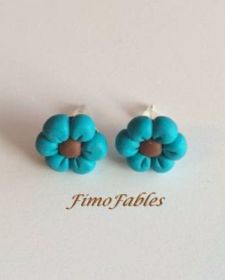 ORC-13 Orecchini FASHION FLOWERS - v. celeste-ciocholate (2)