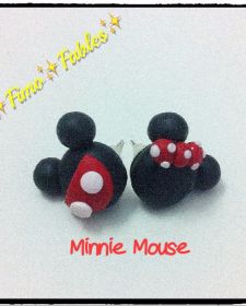 ORC-14 Orecchini MINNIE MOUSE - var. nero-rosso-bianco (3)