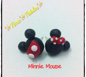 ORC-14 Orecchini MINNIE MOUSE - var. nero-rosso-bianco (3)